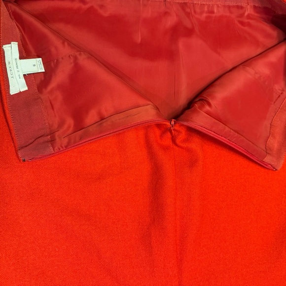 J. Crew NWOT Red 100% Wool Pencil Skirt Classic No. 2 Career Office Midi Vented - Picture 13 of 15